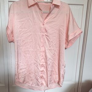Light Pink Short Sleeve Button-Up Shirt
